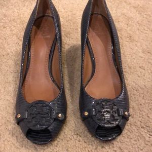 Tory Burch wedge blue 8